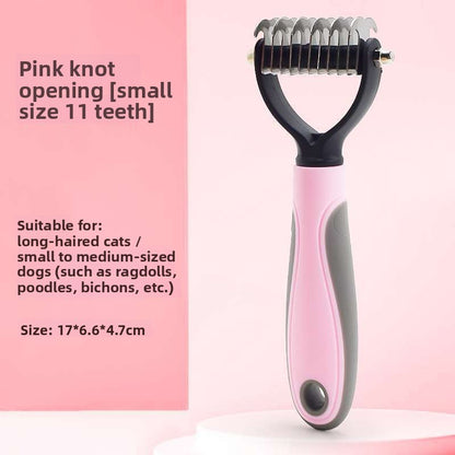 Pet Hair Deshedding Comb with Detangling Function