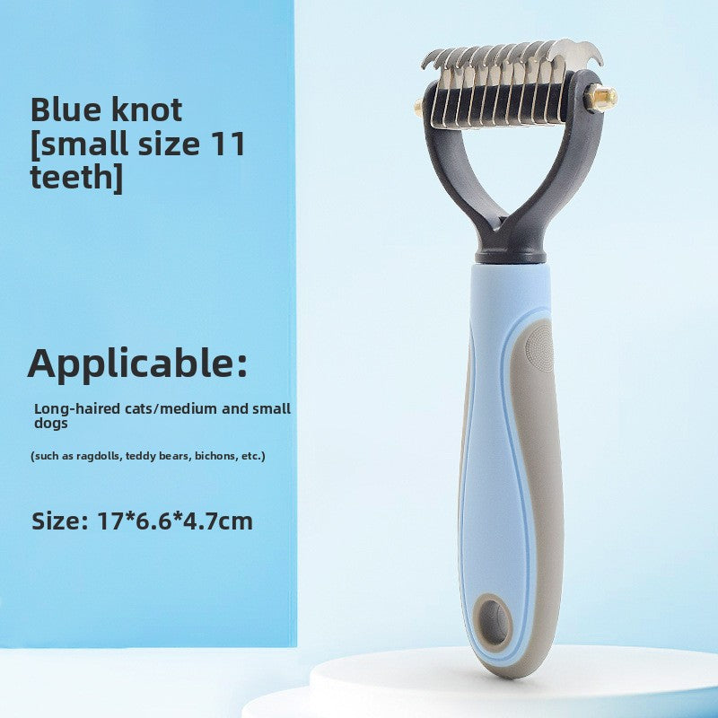 Pet Hair Deshedding Comb with Detangling Function