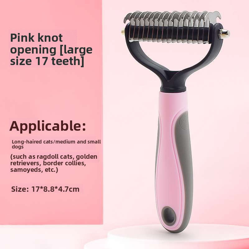 Pet Hair Deshedding Comb with Detangling Function