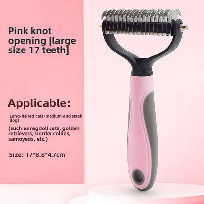 Pet Hair Deshedding Comb with Detangling Function