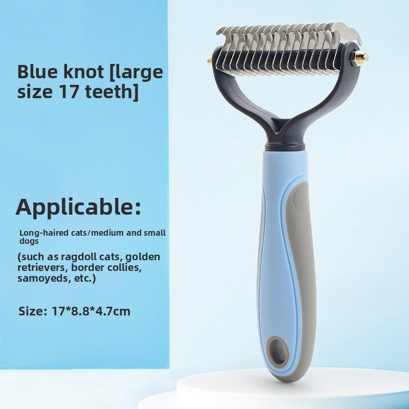 Pet Hair Deshedding Comb with Detangling Function