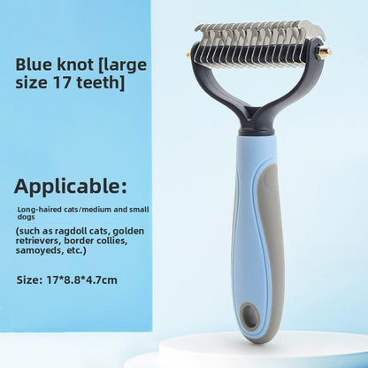 Pet Hair Deshedding Comb with Detangling Function